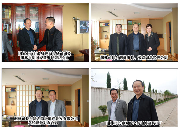 國家工商行政管理總局市場司司長謝林蒞臨綠之韻集團考察