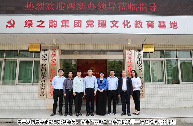 中共湖南省委組織部部務(wù)委員、省委“兩新”工委書記梁平一行蒞臨綠之韻調(diào)研